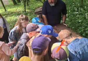 Dzieci na ścieżce edukacyjnej.