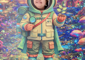 Dziecko pozuje do zdjęcia.