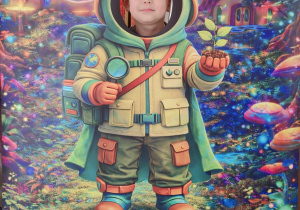 Dziecko pozuje do zdjęcia.