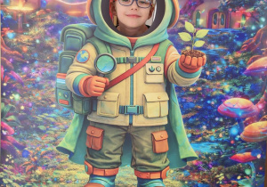 Dziecko pozuje do zdjęcia.