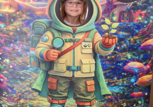 Dziecko pozuje do zdjęcia.