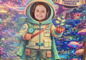 Dziecko pozuje do zdjęcia.