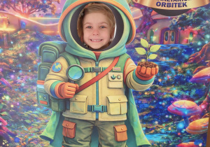 Dziecko pozuje do zdjęcia.