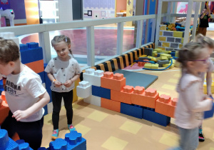 Dzieci w sali zabaw hopa lupa.