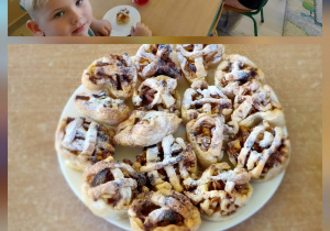 Kolaż z pieczenia ciasteczek.