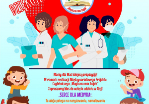 Plakat informujący o akcji "Serce dla medyka".