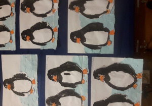 Prace plastyczne Pingwiny.