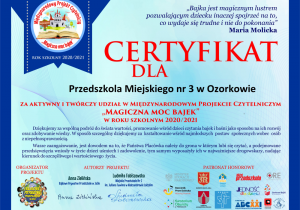 certyfikat dka przedszkola